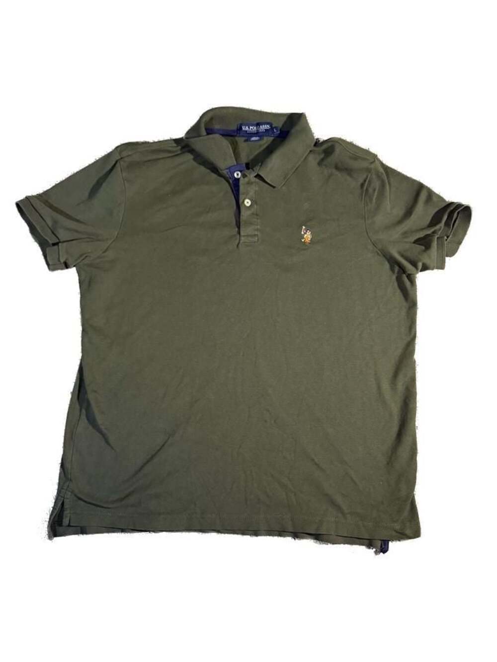U.S. Polo Assn. Luxury Feel Olive Green Polo Shirt Size L
